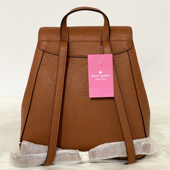 New💃Kate Spade leila flap backpack in Gingerbread - Picture 4 of 10